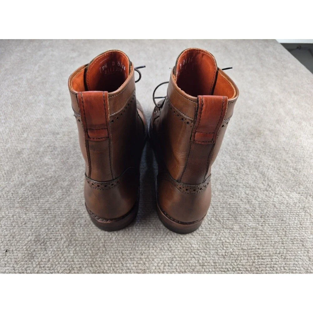 Allen Edmonds Dalton Boots Men Sz 9.5D Brown Wingtip Handmade in USA Shoe Tree